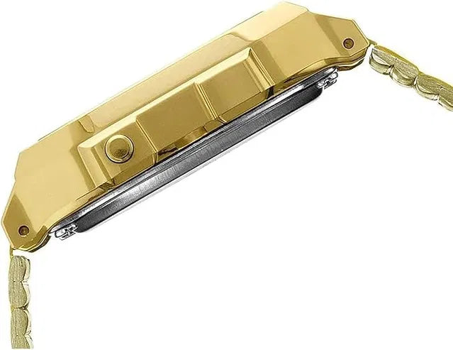 Classic Stainless Steel Digital Watch Royal Gold | Everyday Waterproof Wrist Watch