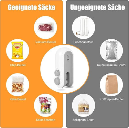 2-in-1 USB Rechargeable Mini Bag Sealer & Cutter | Portable Heat Sealing Machine with Magnetic Back
