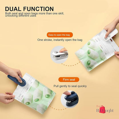 2-in-1 USB Rechargeable Mini Bag Sealer & Cutter | Portable Heat Sealing Machine with Magnetic Back