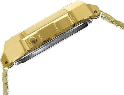 Classic Stainless Steel Digital Watch Royal Gold | Everyday Waterproof Wrist Watch