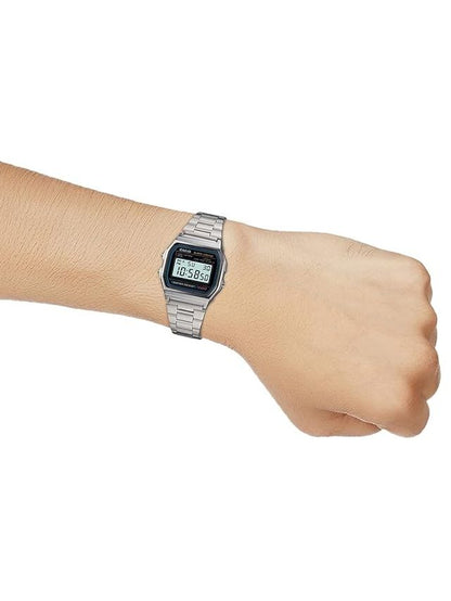 Classic Stainless Steel Digital Watch | Everyday Waterproof Wrist Watch